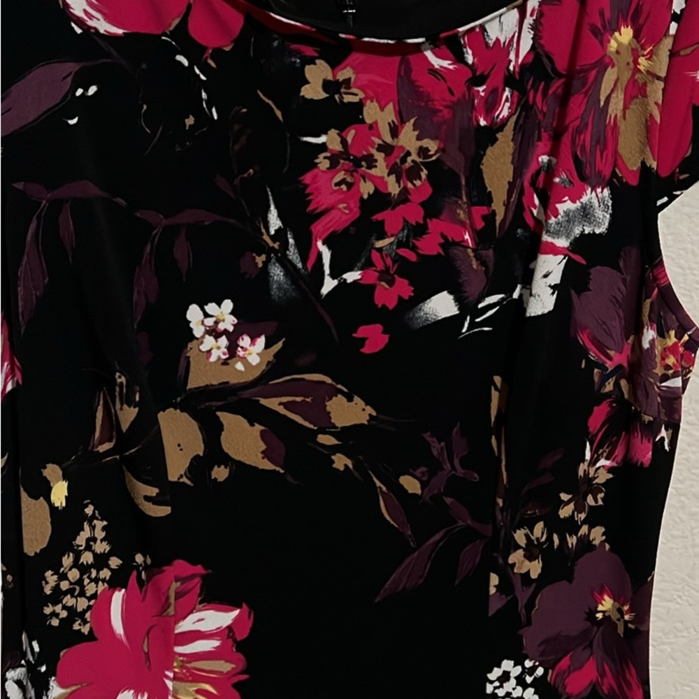 INC International Concepts Floral Dress - Black and Pink